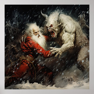 Poster Papais noeis VS Krampus