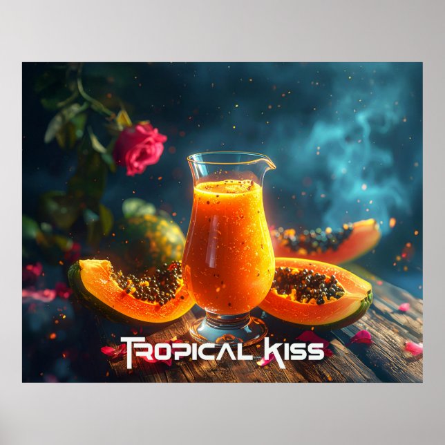 POSTER PAPAYA - BEIJO TROPICAL (Frente)