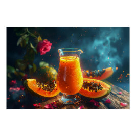 Póster PAPAYA SUCO Recém Espremido -