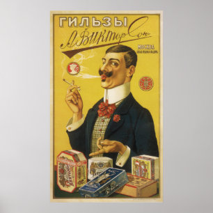 Poster Papéis de cigarro de Viktorsons - propaganda do