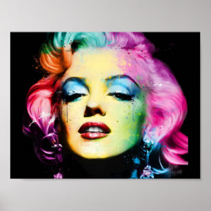 Póster Papel afixar Marylin Monroe POP Arte (mate)