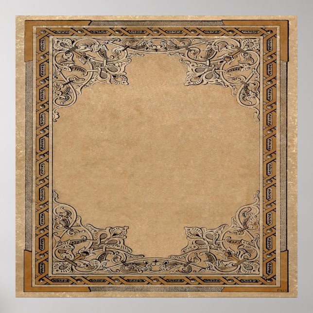 Poster Papel antigo do nó de queda (Frente)