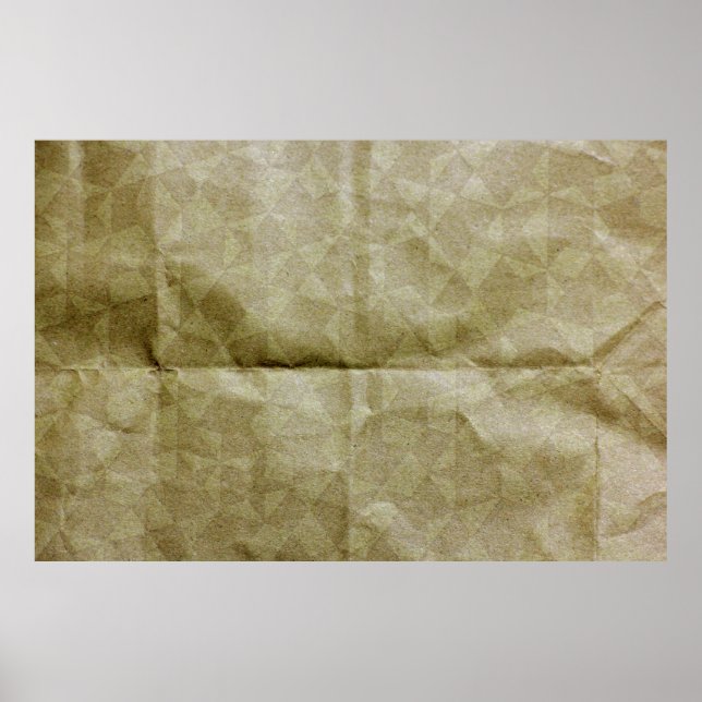 Poster Papel castanho enrugado. Aumenta o papel. Fundo (Frente)