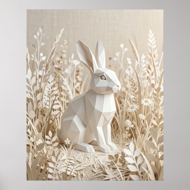 Poster Papel Coelho Prado de Linho (Frente)