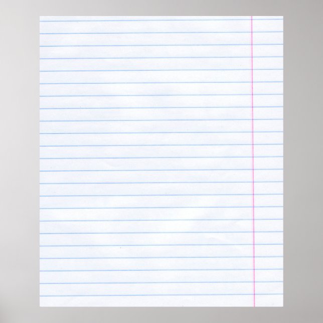 Poster Papel de caderno textura de papel linhas (Frente)