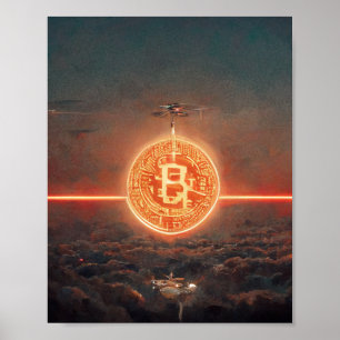 Poster Papel de parede Bitmoney