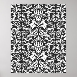 Póster Papel de parede clássico Damask Lace Brocade