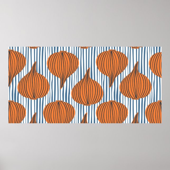 Poster Papel de parede de óleo vegetal desenhado à mão. M (Frente)