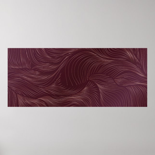 Poster Papel de parede de ouro de luxo. Art Deco Pattern. (Frente)