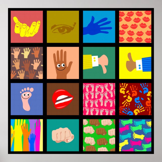 Póster Papel de parede do Azulejo de anatomia (Frente)