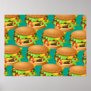 Póster Papel de parede do hamburguer