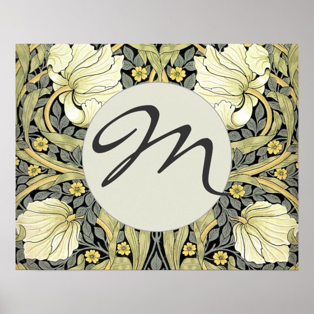 Póster Papel de Parede Floral Pimpinela de William Morris (Frente)