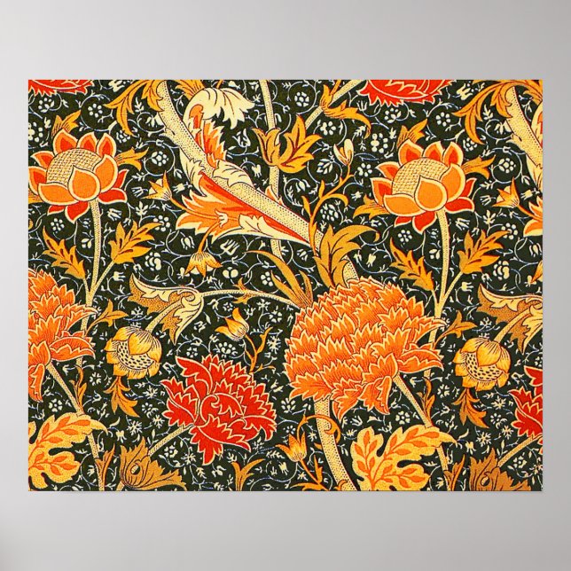 Póster Papel de Parede Floral William Morris Cray (Frente)