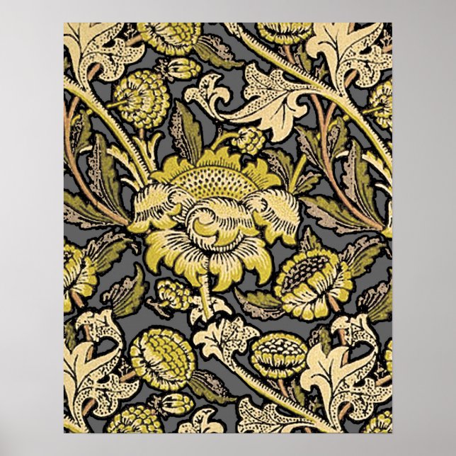 Póster Papel de Parede Floral William Morris Wey  (Frente)