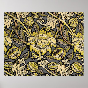 Póster Papel de parede floral William Morris Wey