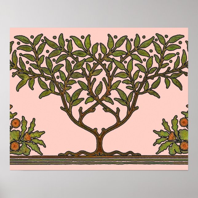 Poster Papel de Parede Friso Floral de William Morris (Frente)