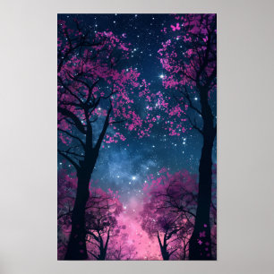 Poster Papel de parede Móvel Silhuette Escuro Místico