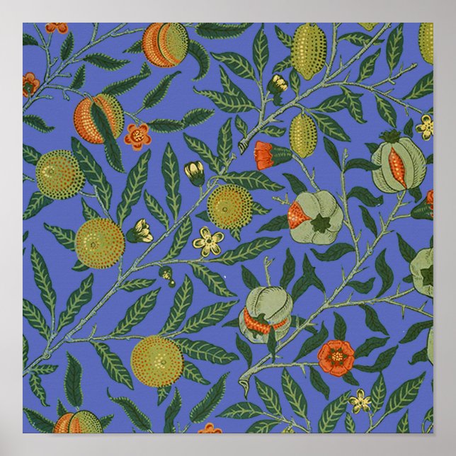 Poster Papel de Parede Romã William Morris (Frente)