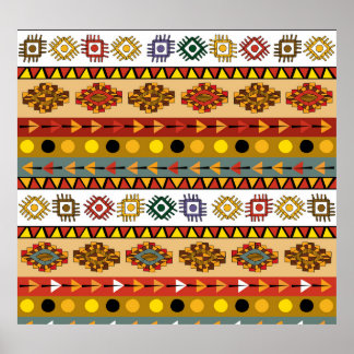 Poster Papel de parede tribal, design artístico.