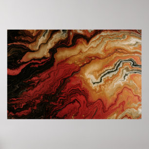 POSTER PAPEL DE PAREDE VERMELHO E ABSTRATO