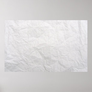 Poster Papel de textura branca enrugada