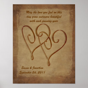 Póster Papel Entusiasmado de Casamento Personalizável Po
