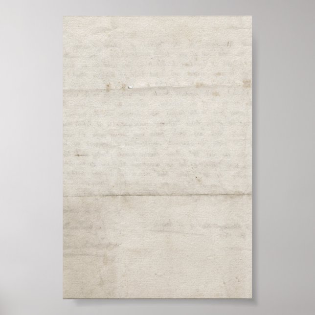 Póster Papel gorduroso antigo (Frente)