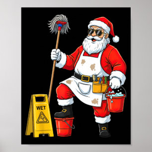Poster Papel higiênico engraçado Papai Noel Natal Gráfico