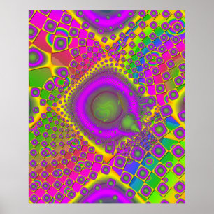 Poster Papel Neon Pop Psicedélico