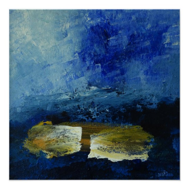 Póster Papel Poster azul de 51 cm x 51 cm (Frente)