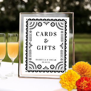 Poster Papel preto e branco Picado - Sinal de casamento i