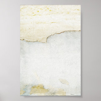 Póster Papel rasgado em azul de fundo na parede