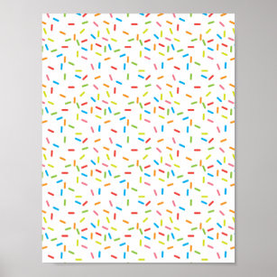 Poster Papel Sprinkles Colorido Padrão Digital Scrapbook