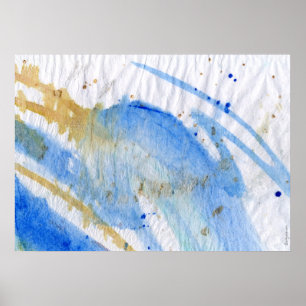 Poster Papel texturizado Blues 010 Abstrato