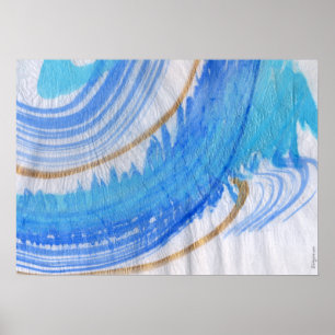Poster Papel texturizado Blues 016 Abstrato