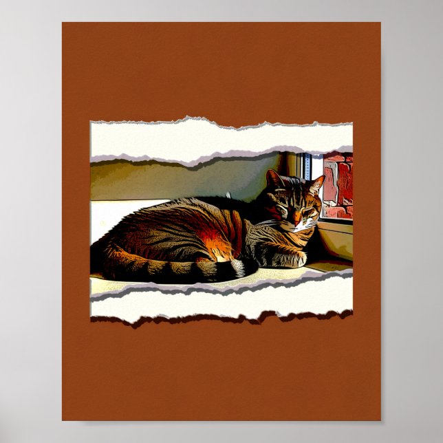 Poster Paper Cutout Resting House Art Print (Frente)