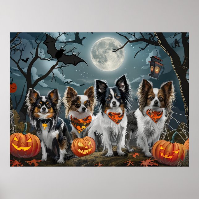 Poster Papillon Halloween Assustador (Frente)