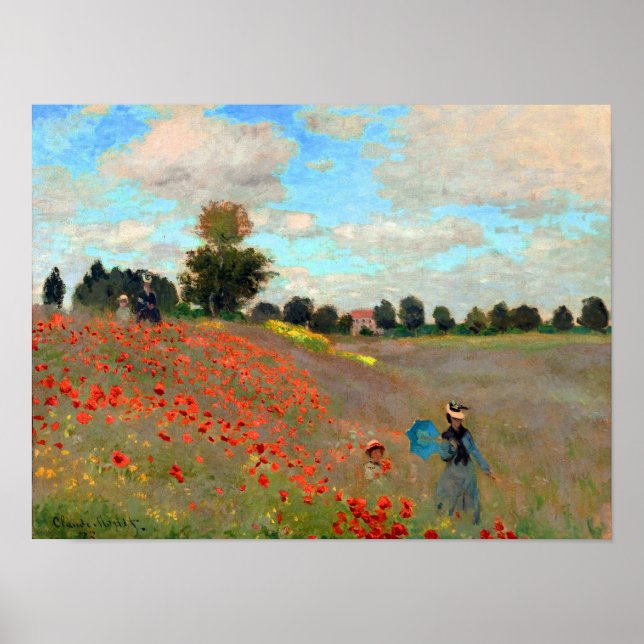 Poster Papoila de Claude Monet (1873) (Frente)