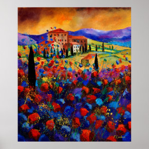 Póster papoilas 67 de Toscânia
