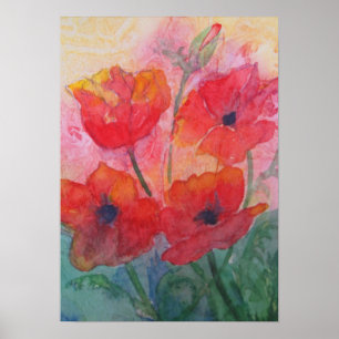 Póster Papoilas do primavera