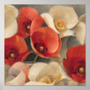 Póster Papoilas na flor completa
