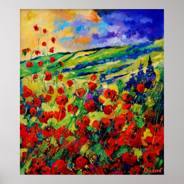 Póster Papoilas vermelhas 78 (Frente)