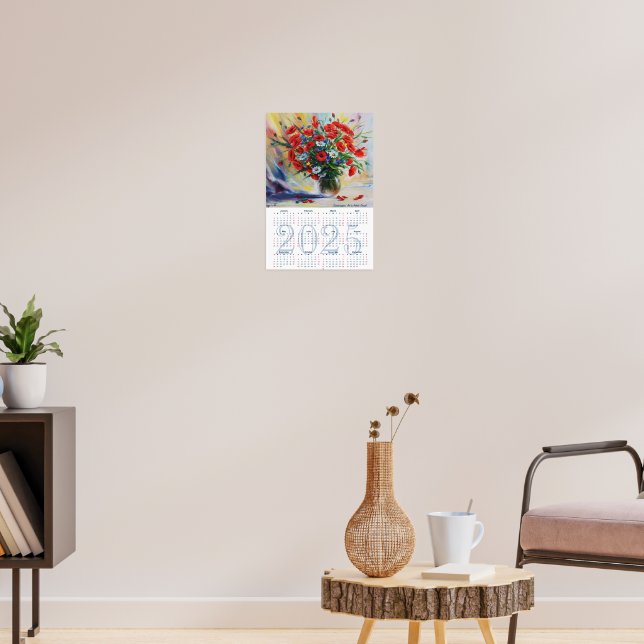 Poster Papoulas de verão. Calendário de Arte 2025 (Sala de Estar 3)
