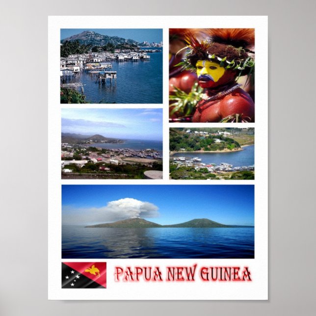 Poster Papua-Nova Guiné - Mosaico - (Frente)