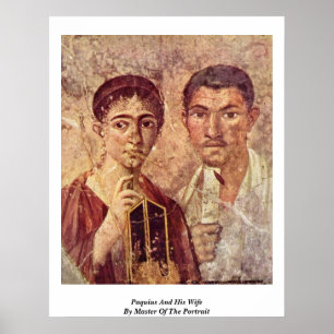 Póster Paquius e sua esposa pelo mestre do retrato