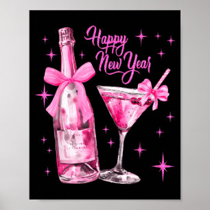 Poster Par Champanhe Swea Martini Coquette Feliz Ano Novo