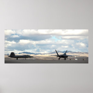 Póster Par de aeronave de Raptor F-22