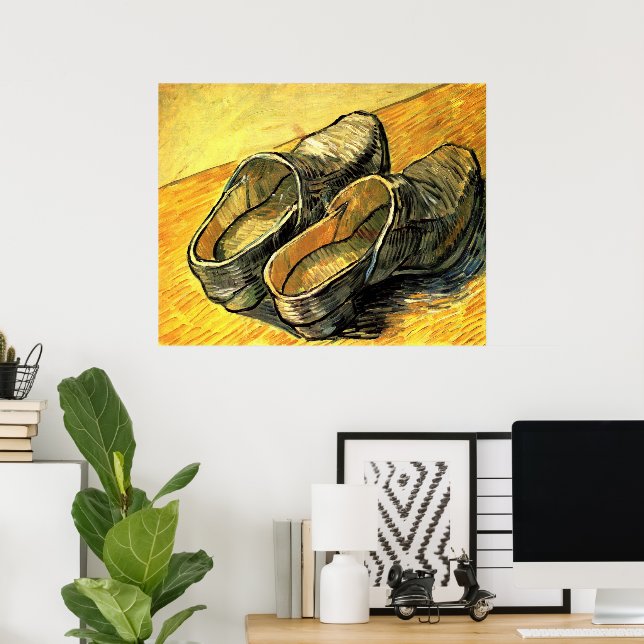 Poster Par de Couro Clogs de Vincent van Gogh (Escritório em casa)