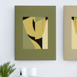 Poster Par de Formas Abstrato modernas em tons sujos II