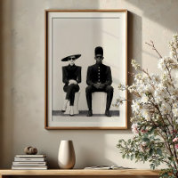 Par de Moda de Fotografia Monocromática Chic